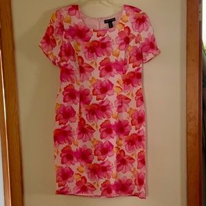 Bold floral dress